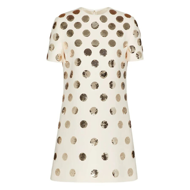 valentino garavani sequin dresses Valentino Garavani Sequin Embroidered Tulle Sleeveless Midi Dress
