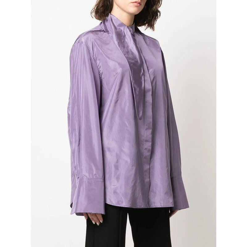 Valentino Garavani Garavani Tied-Neck Silk Shirt XB0AB3H5745M07