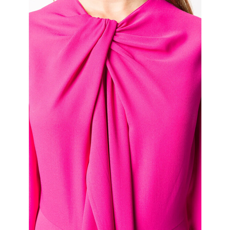 strapless open back dress Prettiest Spring 2006 Valentino Runway Pink Floral Rose Print Pink Sil –  Shrimpton Couture main image 0