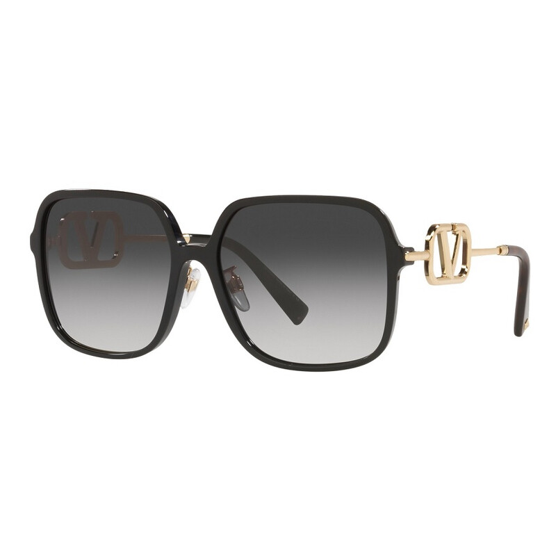 Valentino Garavani Gray Sunglasses Valentino Garavani Grey Gradient Irregular Sunglasses VLS  main image 3