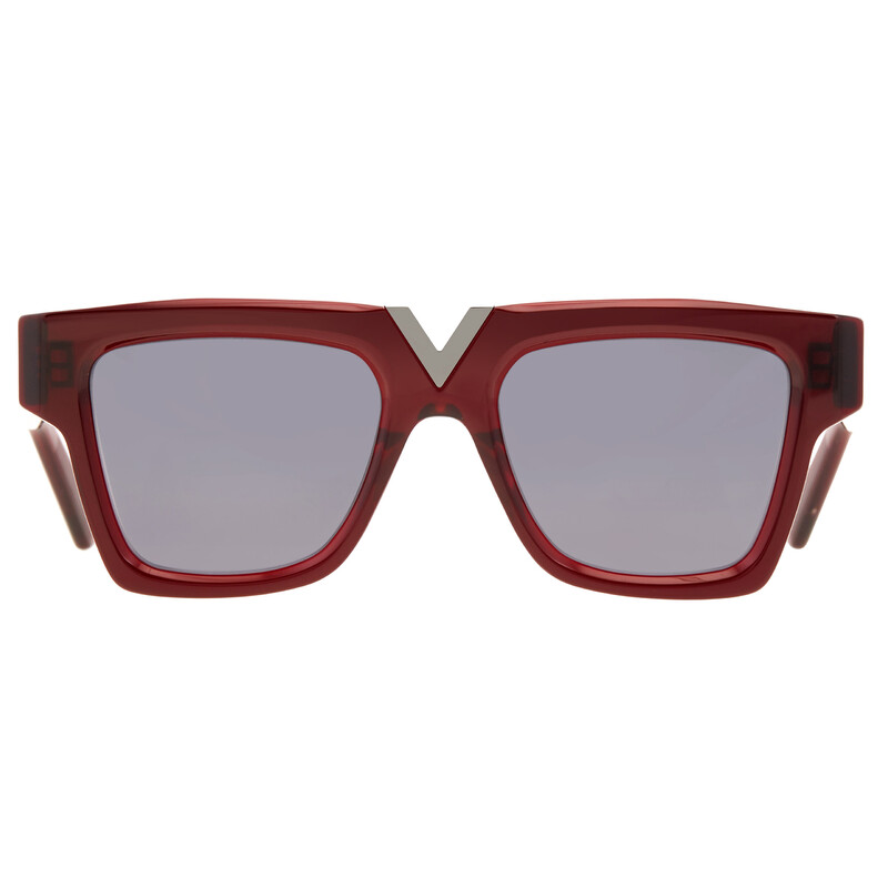 Valentino Garavani Grey Rectangular Unisex Sunglasses VLS-162 C 51