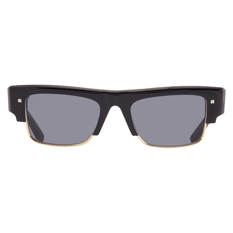 Valentino Garavani Grey Rectangular Unisex Sunglasses VLS-164 A 52