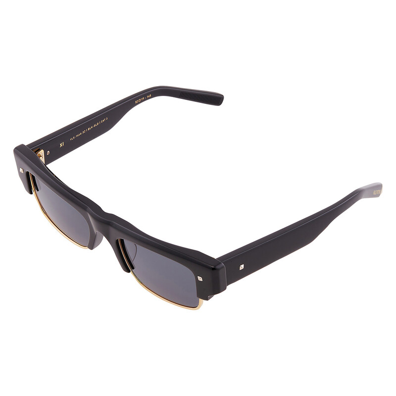 Valentino Garavani Grey Rectangular Unisex Sunglasses VLS-164 A 52