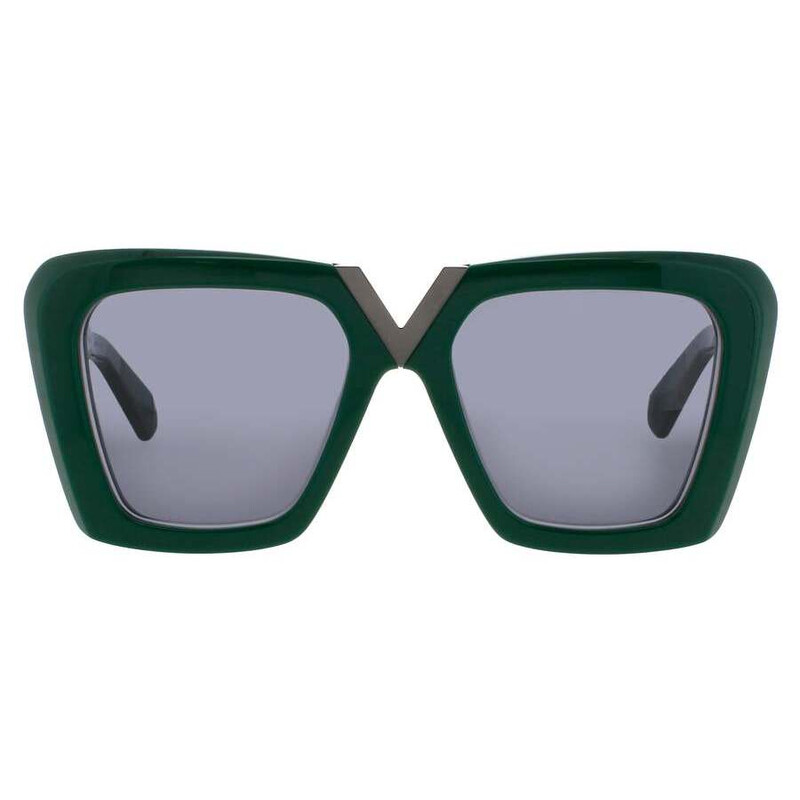 Valentino Garavani Ladies Brown Rectangular Sunglasses