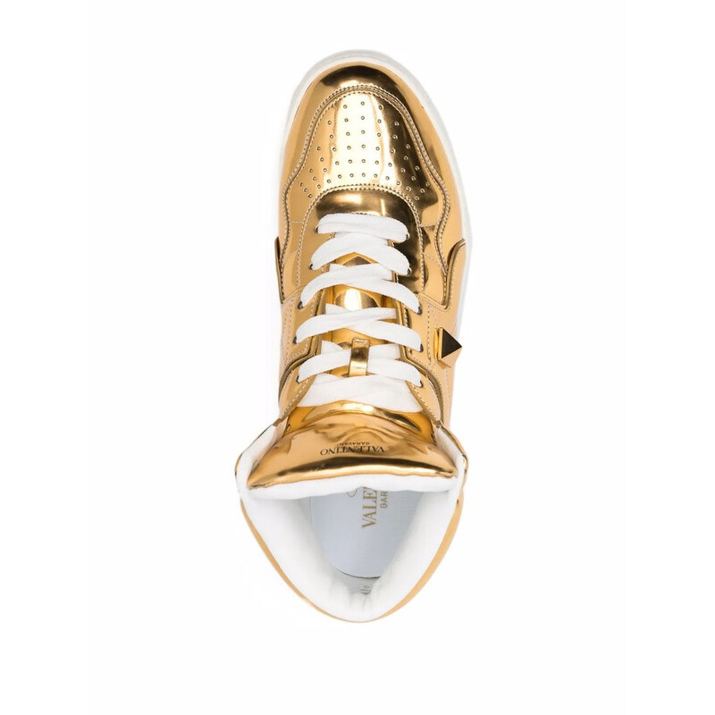Valentino Garavani Men's Gold Tone Sneakers, US Size 11.5