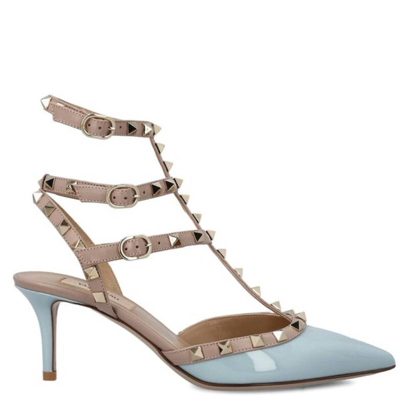 Valentino Garavani Rockstud 65 Caged Patent Pumps, Brand Size 39