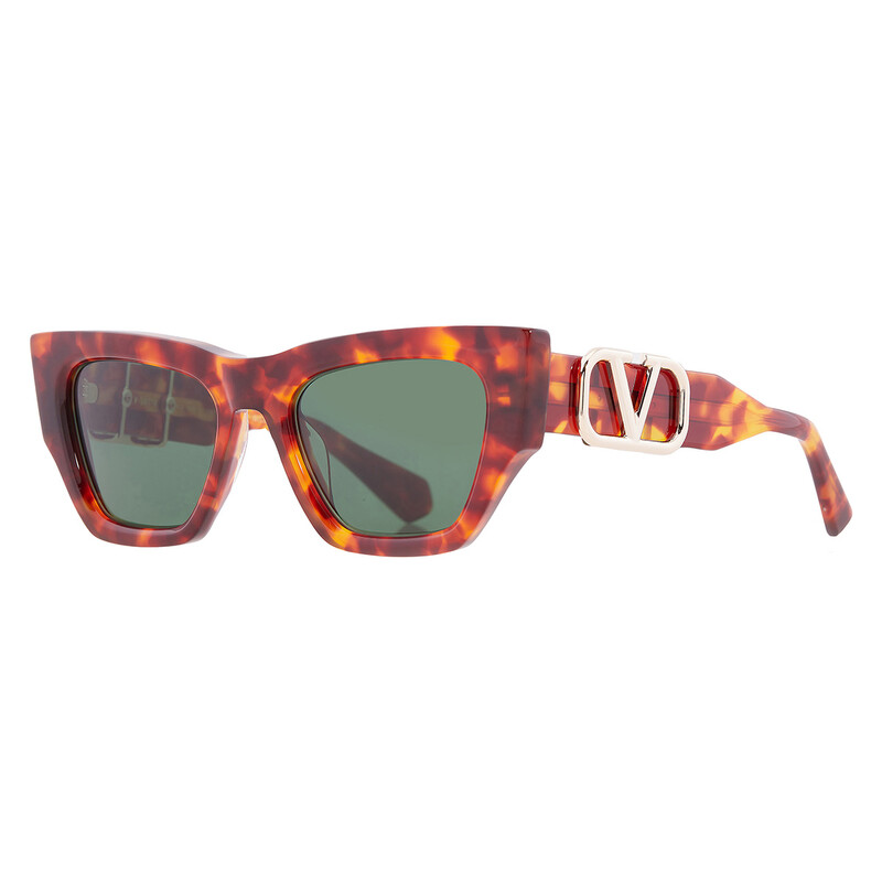 Valentino Garavani SETTE Green Cat Eye Ladies Sunglasses VLS 