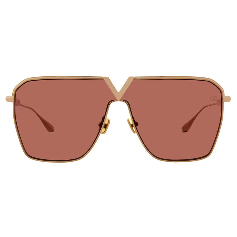 Valentino Garavani V - GOLDSHIELD Dark Brown Pilot Unisex