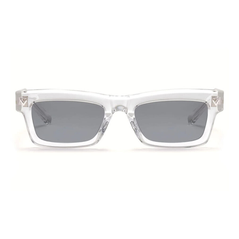 Valentino Garavani V - SHARP Smoke Rectangular Unisex Sunglasses