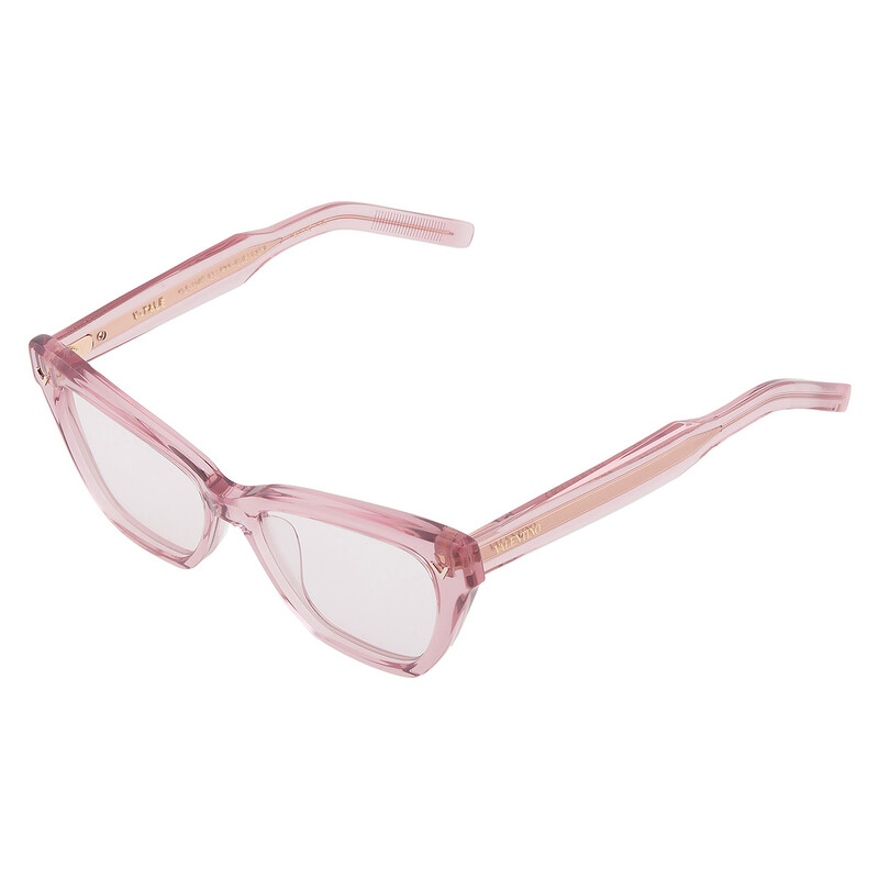 Valentino Pink Cat-Eye Glasses with White Case Valentino - Two-Tone Cat-Eye Frame Acetate Sunglasses - Rose  main image 3