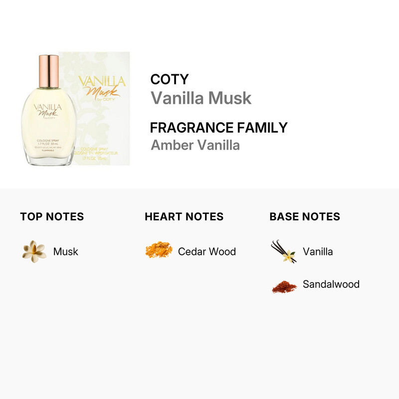 Coty Vanilla Musk / Coty Cologne Spray 1.7 oz (w) 031655164052