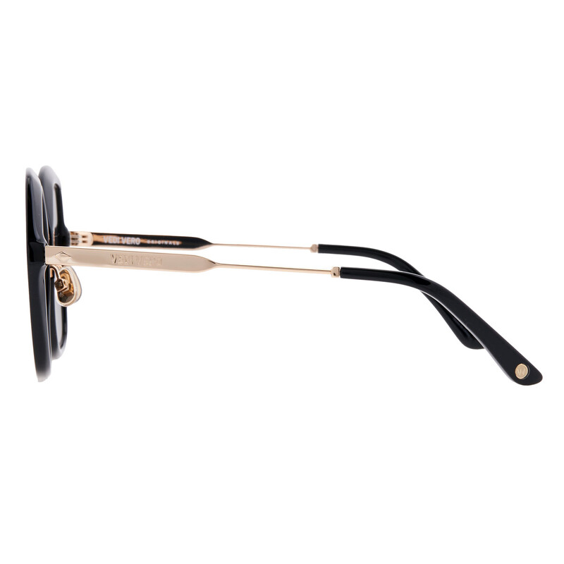 Vedi Vero Grey Hexagonal Ladies Sunglasses VVCC13 BLK 55
