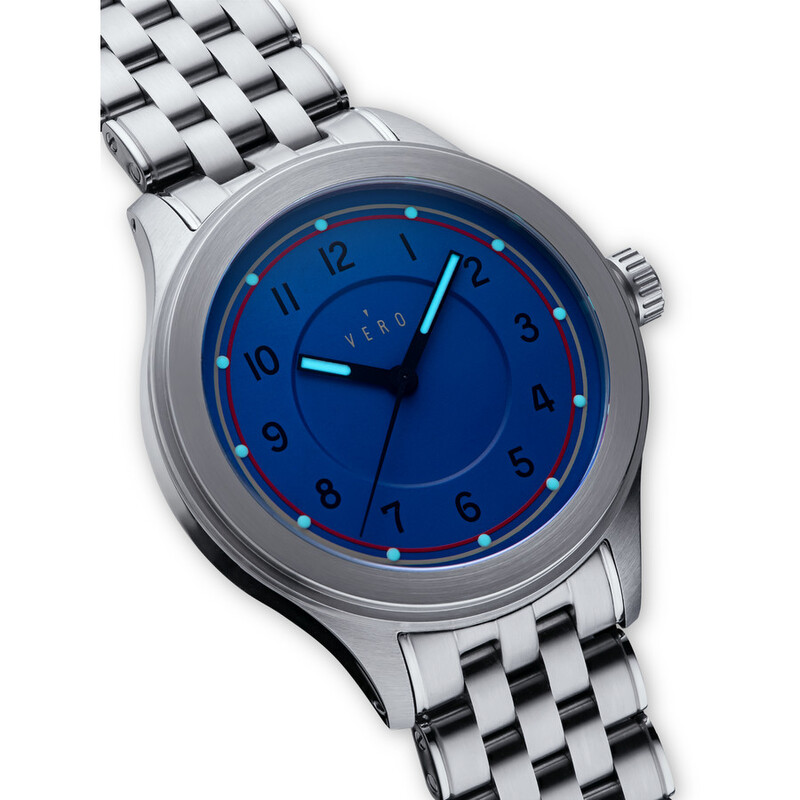 Meridian Dial Vero Meridian Manual Wind Hand Wind Blue Dial Men's Watch MER-02 ...