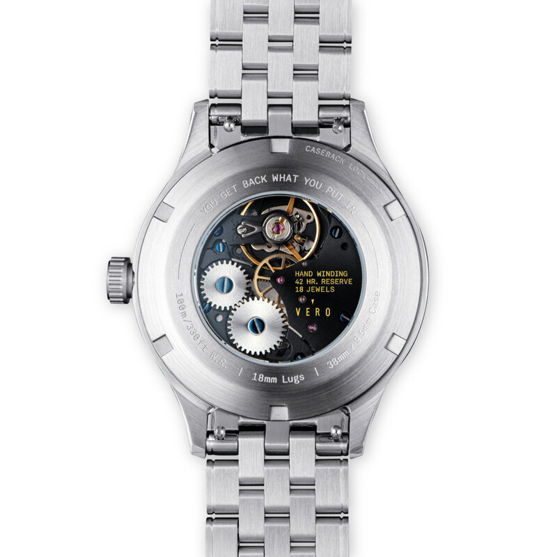 Vero Meridian Manual Wind Hand Wind White Dial Men's Watch MER-01