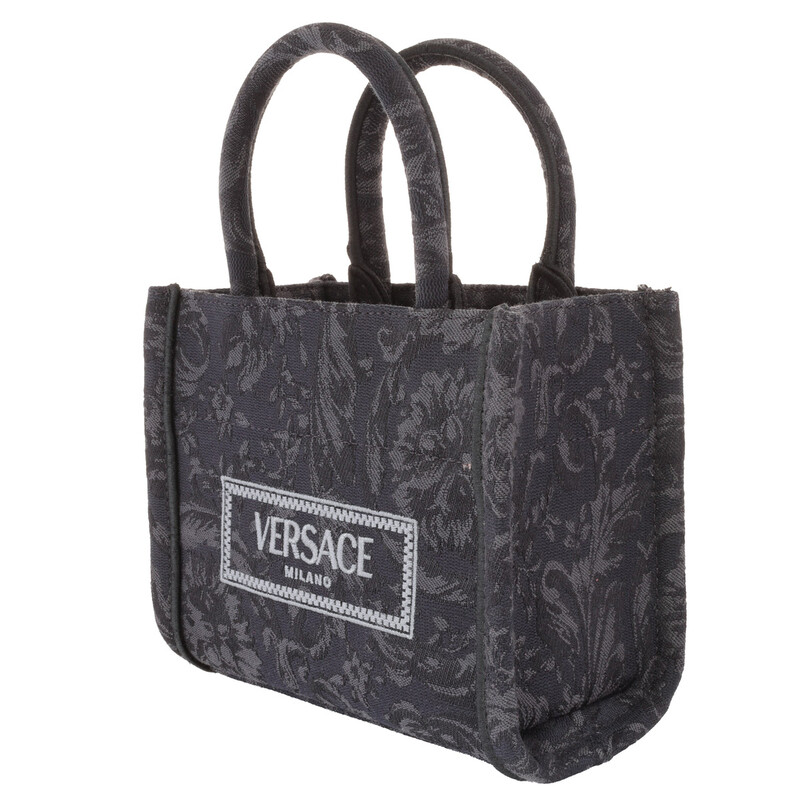 Versace Barocco Athena Tote Bag 1015288-1A09741-BLACK+BLACK
