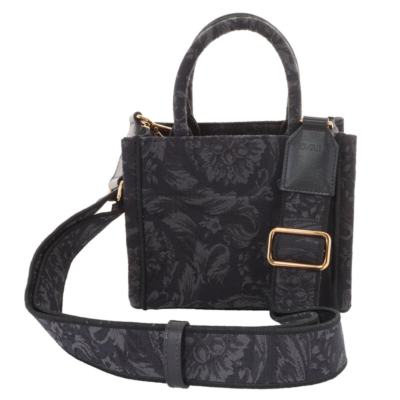 Versace Barocco Athena Tote Bag 1015288-1A09741-BLACK+BLACK