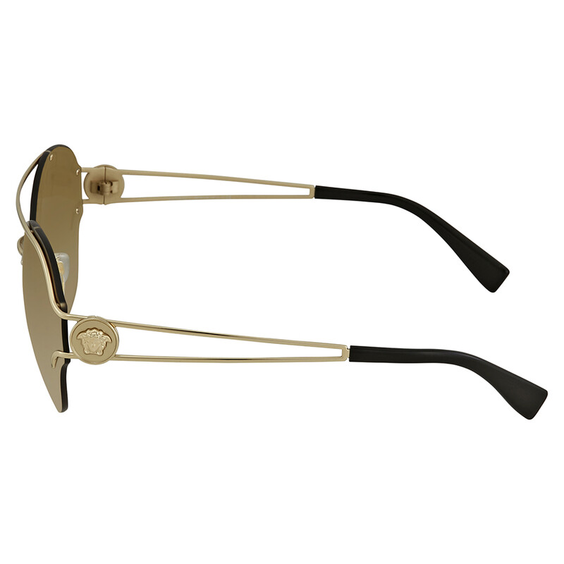 Versace Brown Gradient Mirror Gold Round Ladies Sunglasses  display picture 3