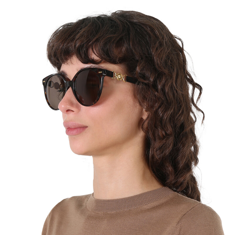 Versace Brown Oval Ladies Sunglasses VE4442 108/3 55  display picture 3