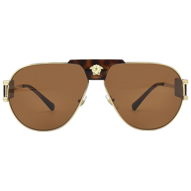 Versace Brown Pilot Men's Sunglasses VE2252 147073 63