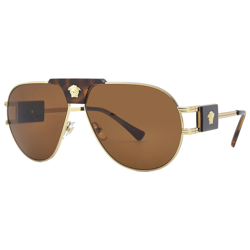 Versace Brown Pilot Men's Sunglasses VE2252 147073 63