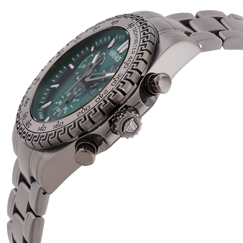 Versace Chrono Chronograph Quartz Green Dial Men's Watch VE9K01224