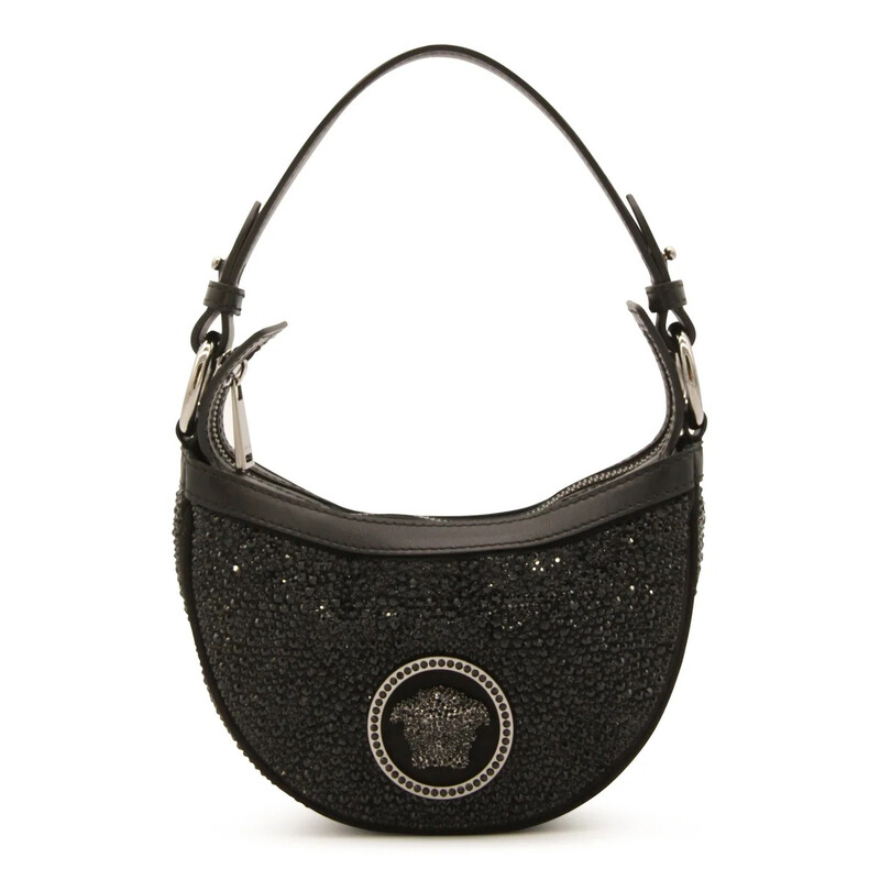 Versace Crystal Repeat Mini Hobo Bag