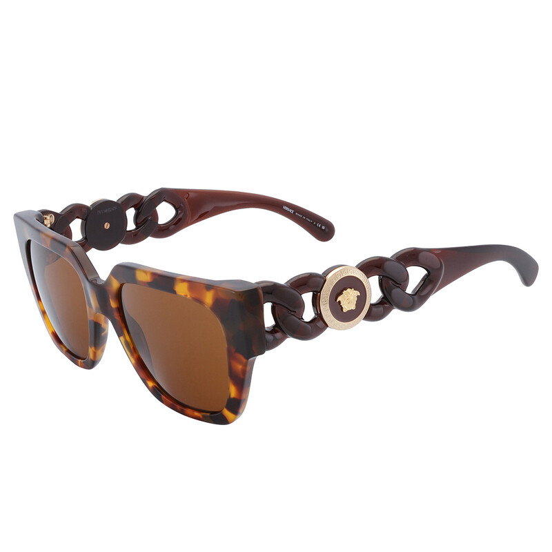 Versace Dark Bronze Square Ladies Sunglasses VE4409 511963  display picture 3