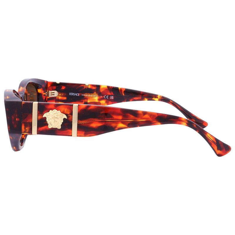 Versace Dark Brown Cat Eye Ladies Sunglasses VE4454 543773 55