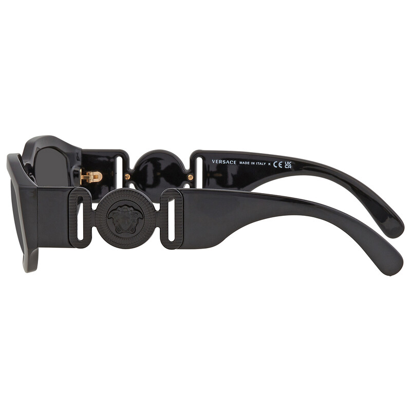 Versace Dark Gray Geometric Unisex Sunglasses VE4361 536087 53