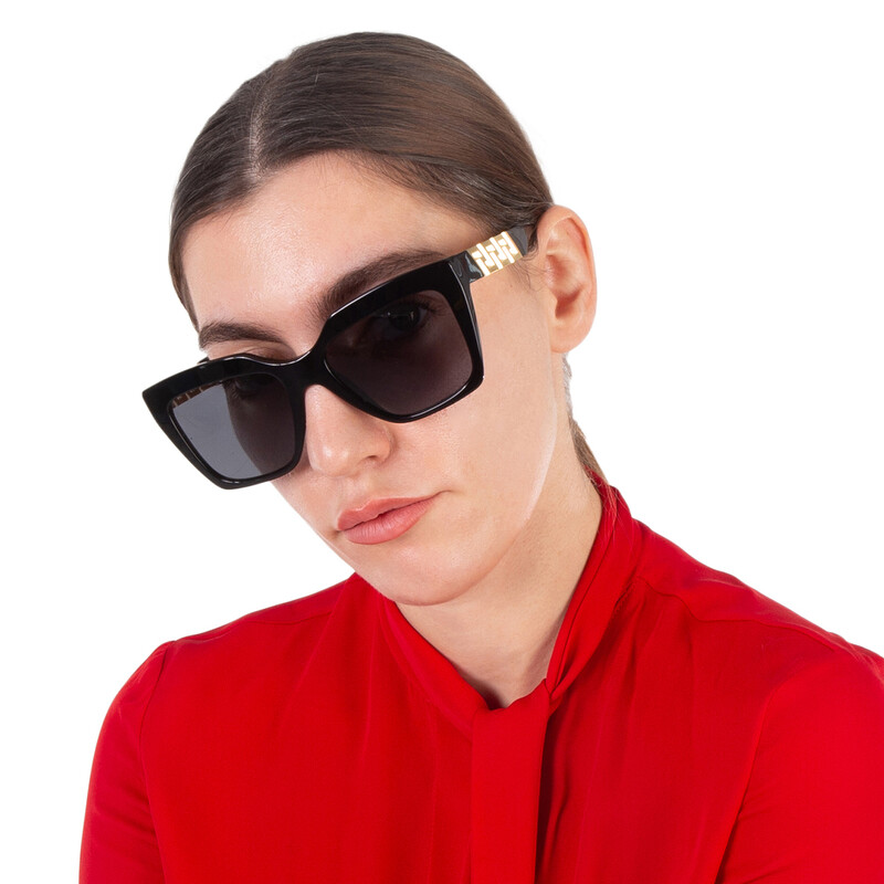 Versace Dark Gray Square Ladies Sunglasses VE4418 GB1/87 56