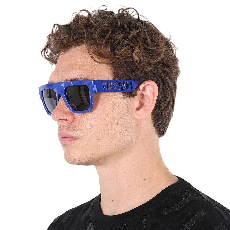 Versace Dark Grey Browline Men's Sunglasses VE4430U 529487 53