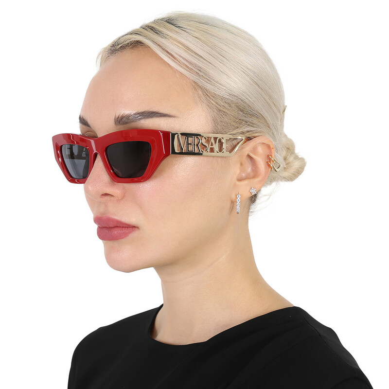 Versace Dark Grey Cat Eye Ladies Sunglasses VE4432U 538887  display picture 2