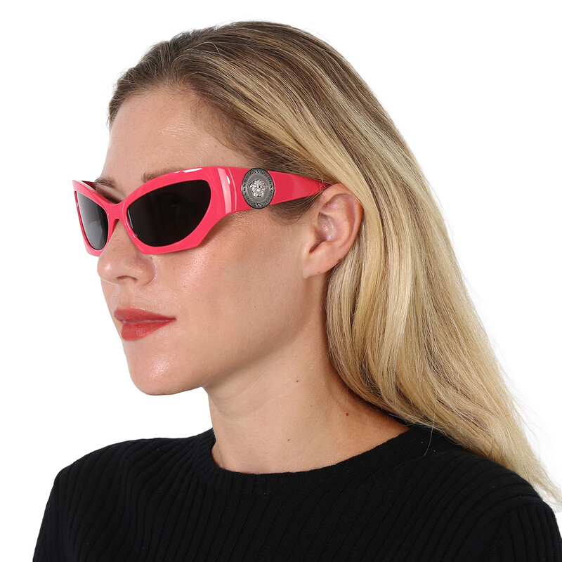Versace Dark Grey Cat Eye Ladies Sunglasses VE4450 541787 60  display picture 2