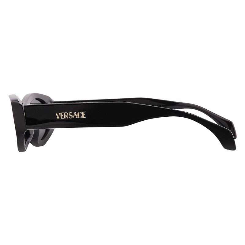 Versace Women Sunglasses Black Dark Grey Rectangle VE4487 GB1/87 NEW AUTHENTIC Versace Dark Grey Geometric Ladies Sunglasses VE4487 GB1/87  main image 3