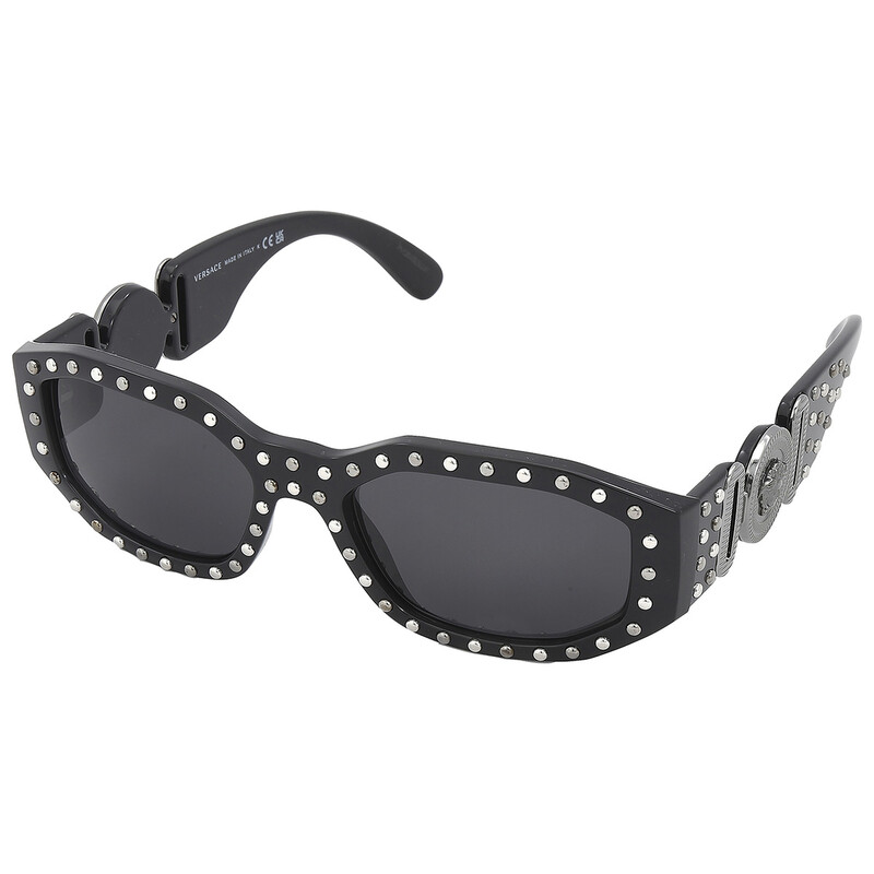 Versace Dark Grey Geometric Unisex Sunglasses VE4361 539887 53