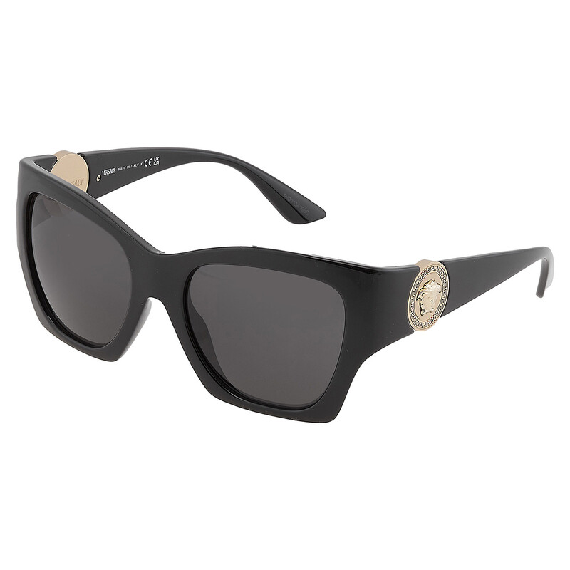 Versace Dark Grey Irregular Ladies Sunglasses VE4452 GB1/87 55