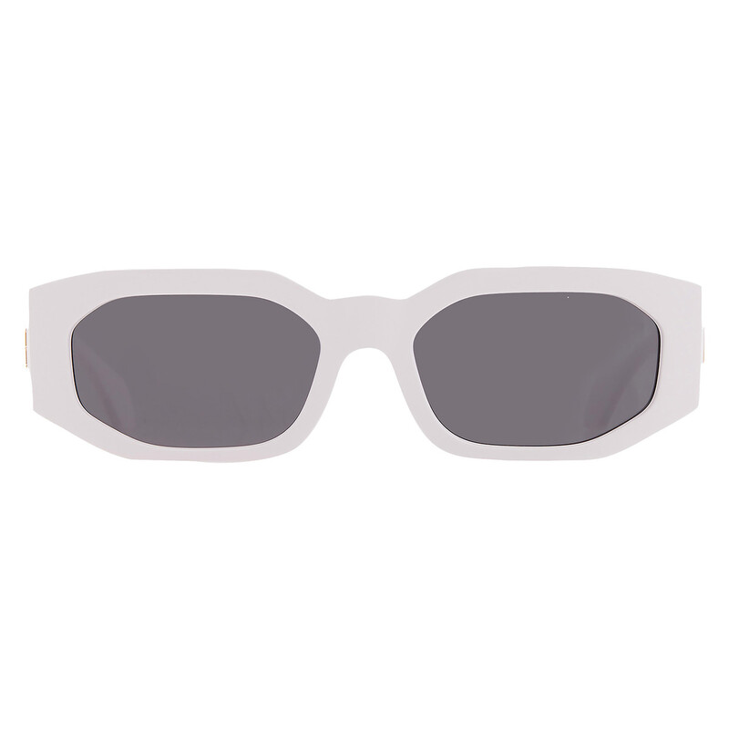 NEW Versace VE4482 314/87 White Dark Grey Rectangular Unisex Sunglasses NEW Versace VE4482 314/87 White Dark Grey Rectangular Unisex  main image 2