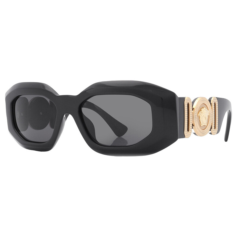Versace Dark Grey Irregular Men's Sunglasses VE4425U GB1/87 53