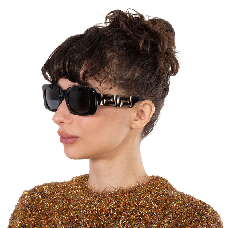 Versace Black Women’s Chunky Rectangular Sunglasses Rectangular sunglasses in black - Versace | Mytheresa main image 4