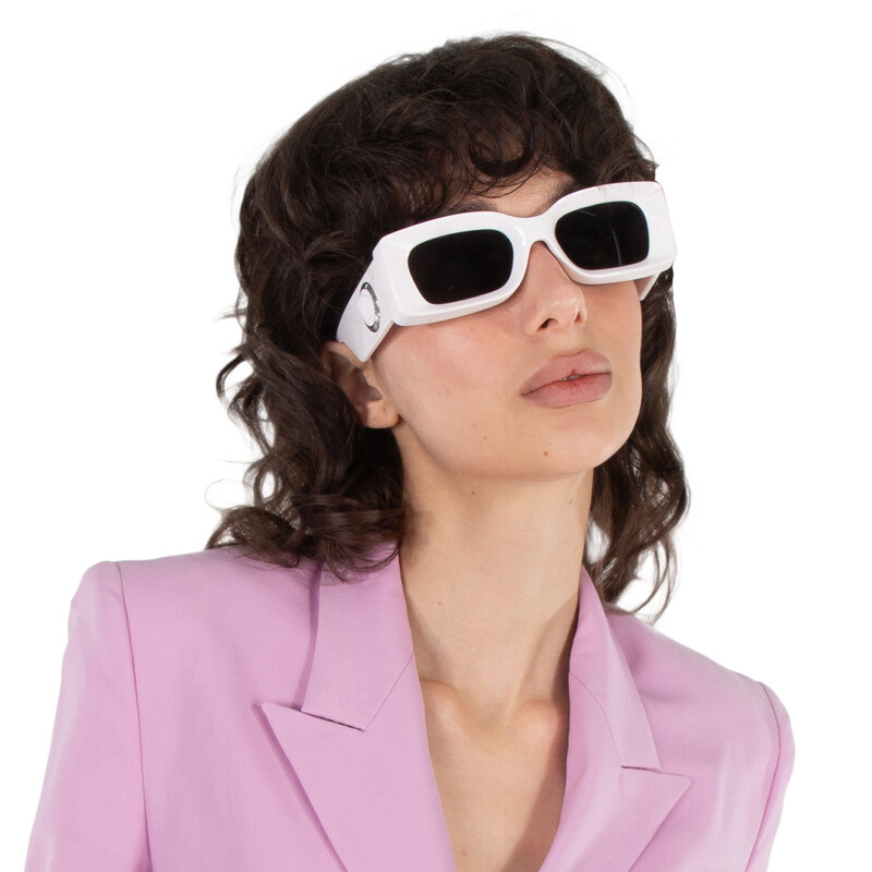 Versace Women\'s Ve4474u 52Mm Sunglasses, White versace-dark-grey-rectangular-  main image 2