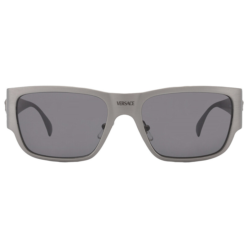 Versace Dark Grey Rectangular Men's Sunglasses VE2262 126287 56