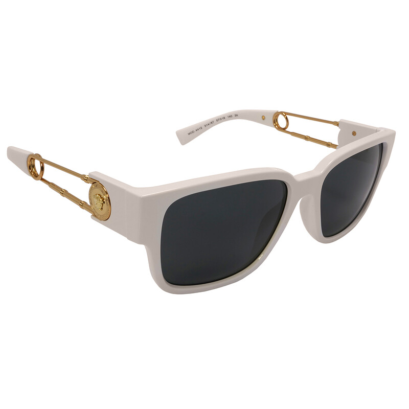 Versace Dark Grey Rectangular Men's Sunglasses VE4412 314/87 57