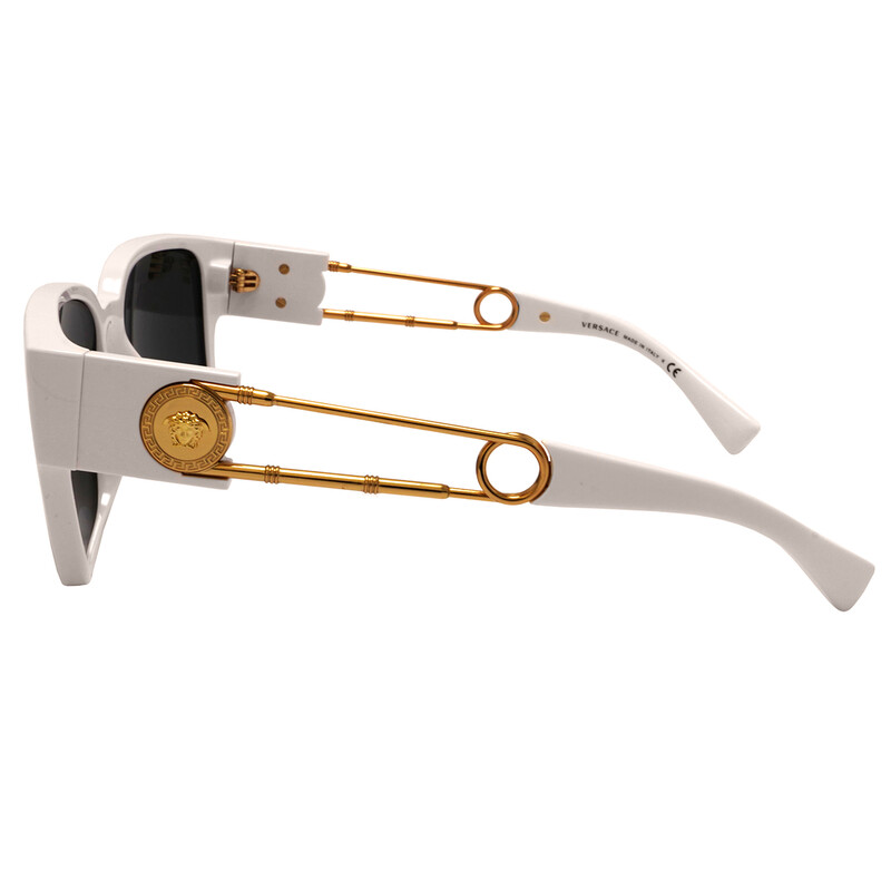 Versace Dark Grey Rectangular Men's Sunglasses VE4412 314/87 57