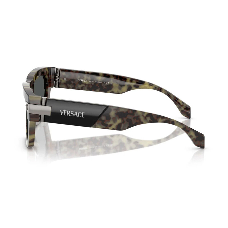 Versace Dark Grey Rectangular Men's Sunglasses VE4464 545687 55