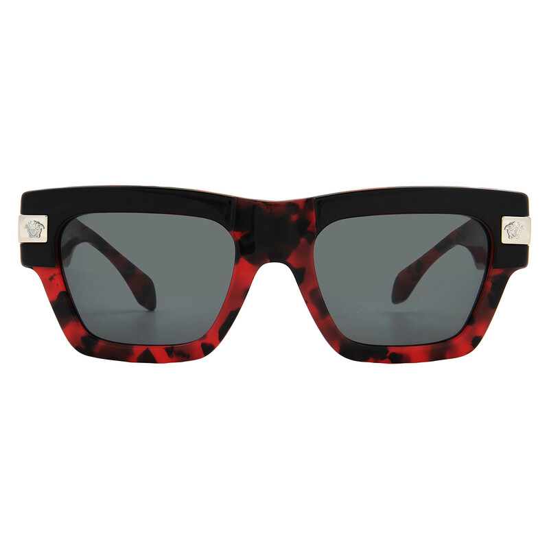 Versace Dark Grey Rectangular Men's Sunglasses VE4464 545787 52