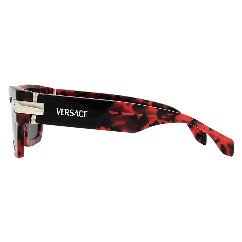Versace Dark Grey Rectangular Men's Sunglasses VE4464 545787 52
