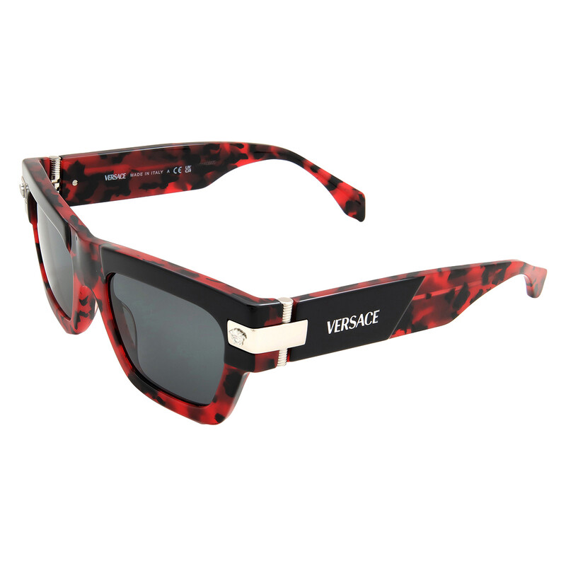 Versace Dark Grey Rectangular Men's Sunglasses VE4464 545787 52