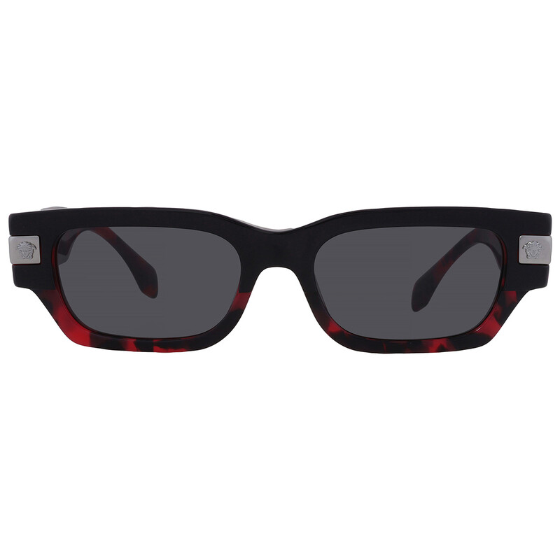 Versace Dark Grey Rectangular Men's Sunglasses VE4465 545787 53