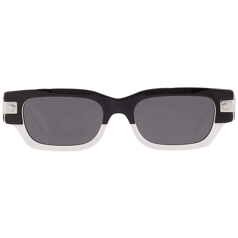 Versace Dark Grey Rectangular Men's Sunglasses VE4465 545987 53