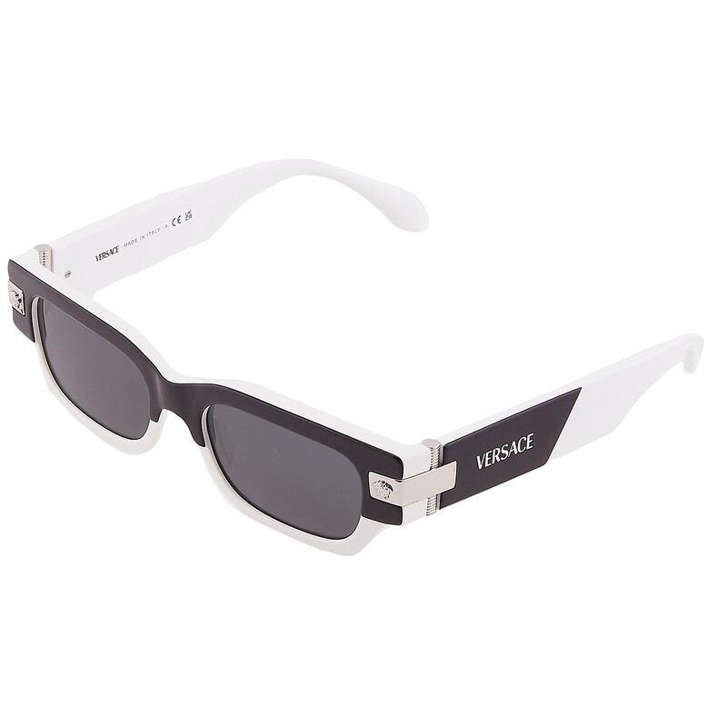 Versace Dark Grey Rectangular Men's Sunglasses VE4465 545987 53